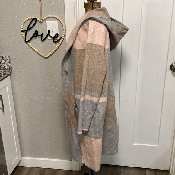 CHARTER CLUB HOODED DUSTER BRAND SIZE MEDIUM - Picture 7 of 15